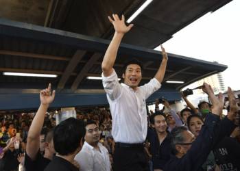 Thailand opposition party rallies hundreds, urging them to stand up for democracy