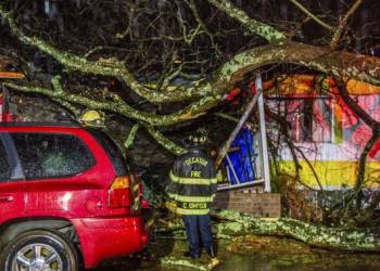 3 dead after heavy storms, possible twisters tear through southern U.S.