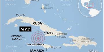 6.1-magnitude tremor follows 7.7-magnitude earthquake between Cuba and Jamaica