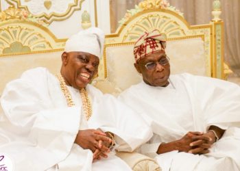 Noticed: Toke Makinwa, Olusegun Obasanjo, HRM Saheed Ademola Elegushi at Rasaq Okoyas 80th Birthday