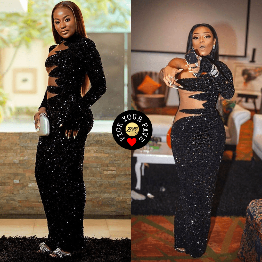 Bonang Matheba and Giuliana Rancic sparkle inthisSteven Khalil Dress