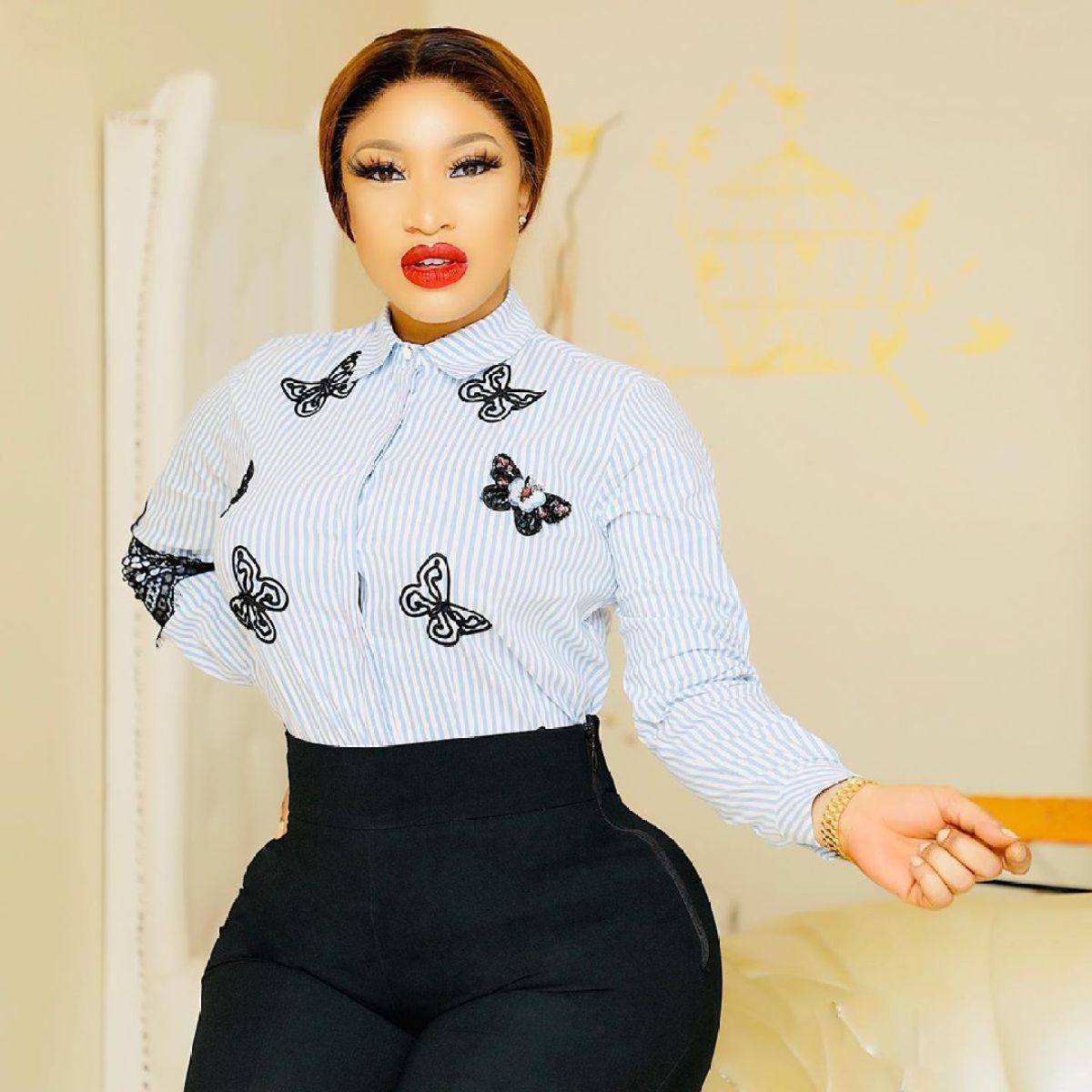 Tonto Dikeh Cries Out As Son Calls Her ‘Boring’ (Video)